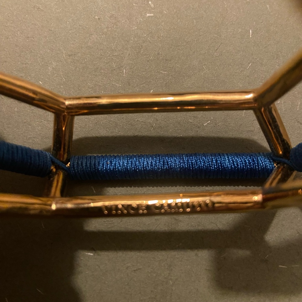 Vince Camuto Gold and Blue Sculptural Bracelet - Picture 4 of 4